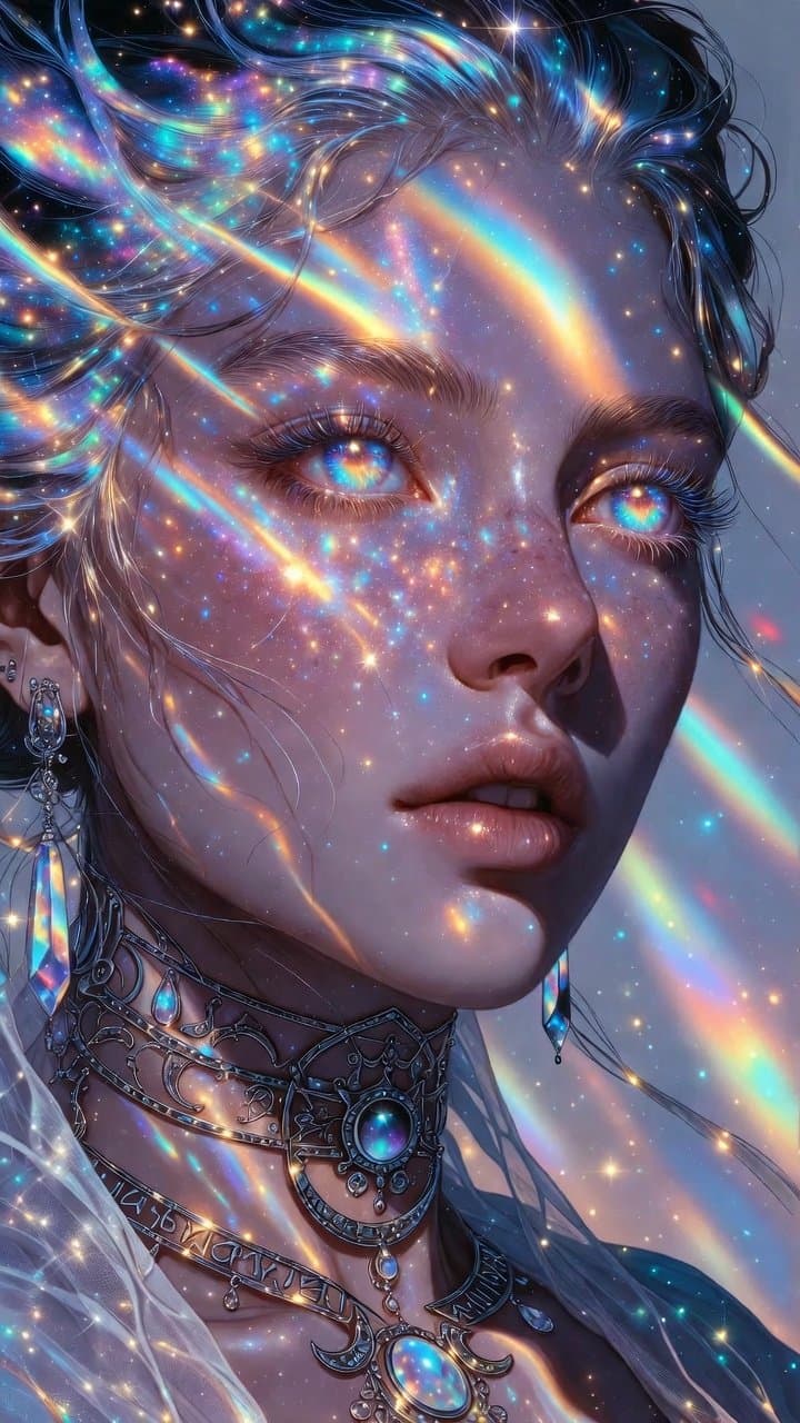 Artistic anime portrait style