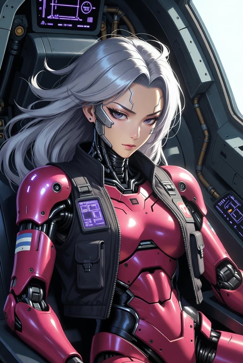 Dramatic anime art character