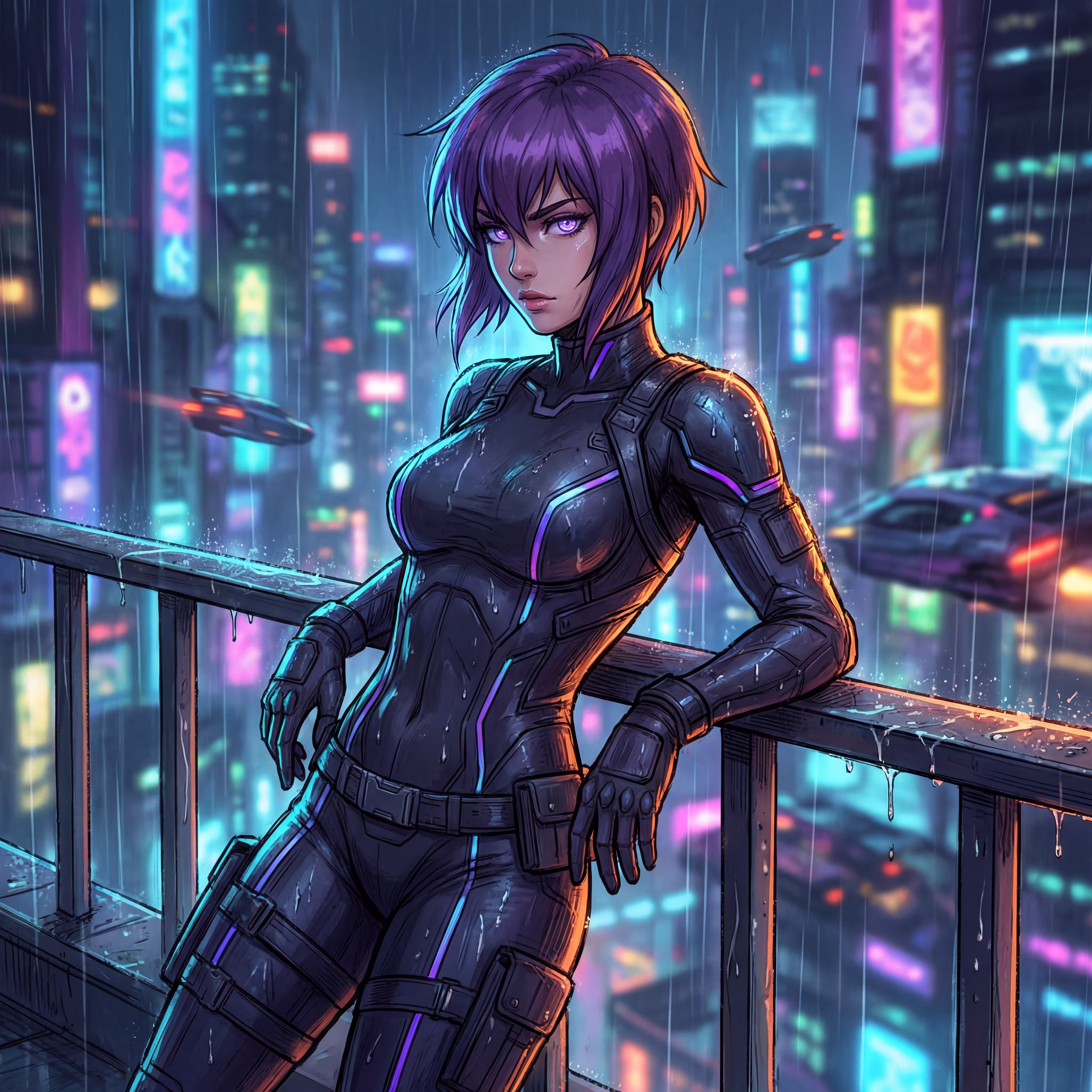 Elegant anime character transformation