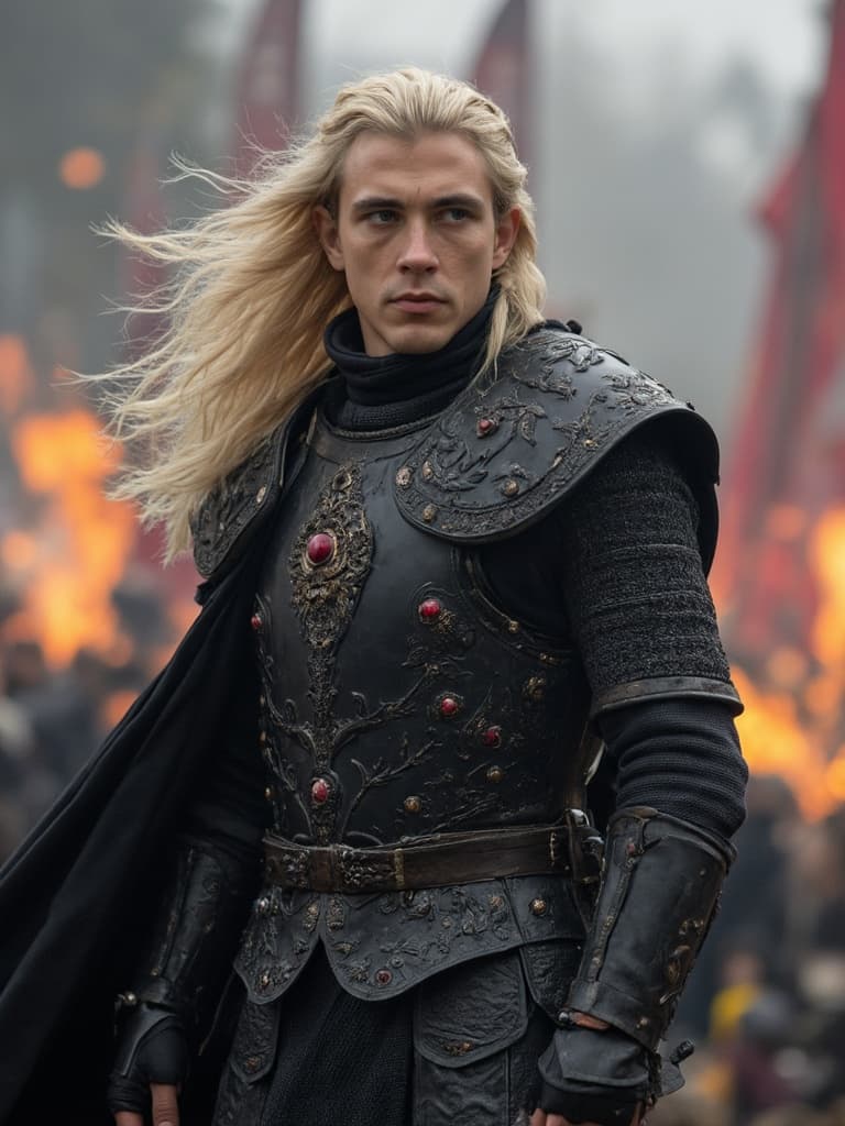 AI-generated portrait of a person on the Iron Throne in a Game of Thrones-style setting.