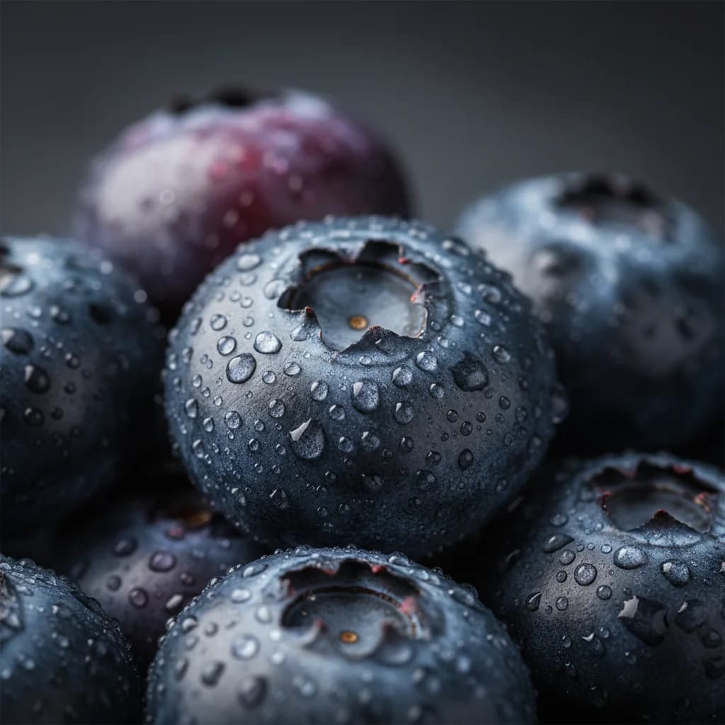 Fresh Blueberries Close-up – AI photo prompt example