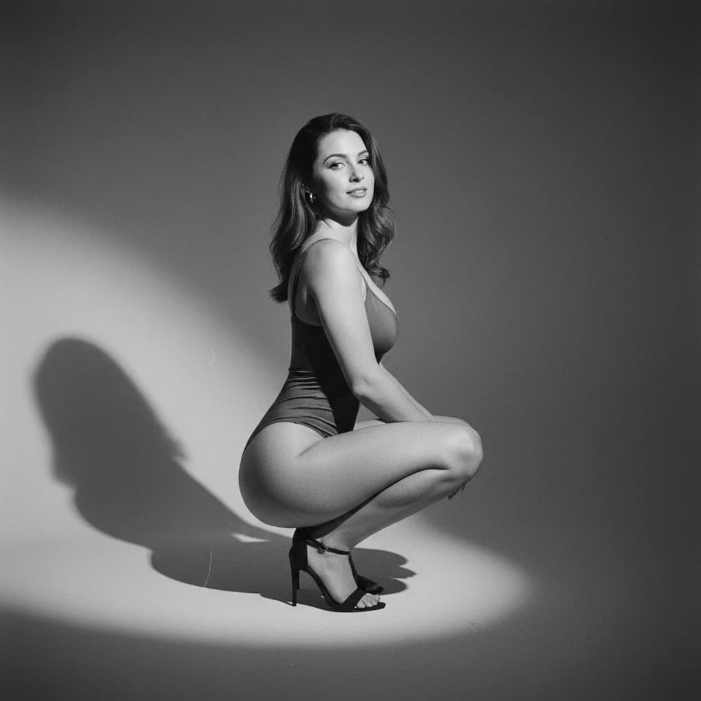 B&W Lingerie - Confident – AI photo prompt example