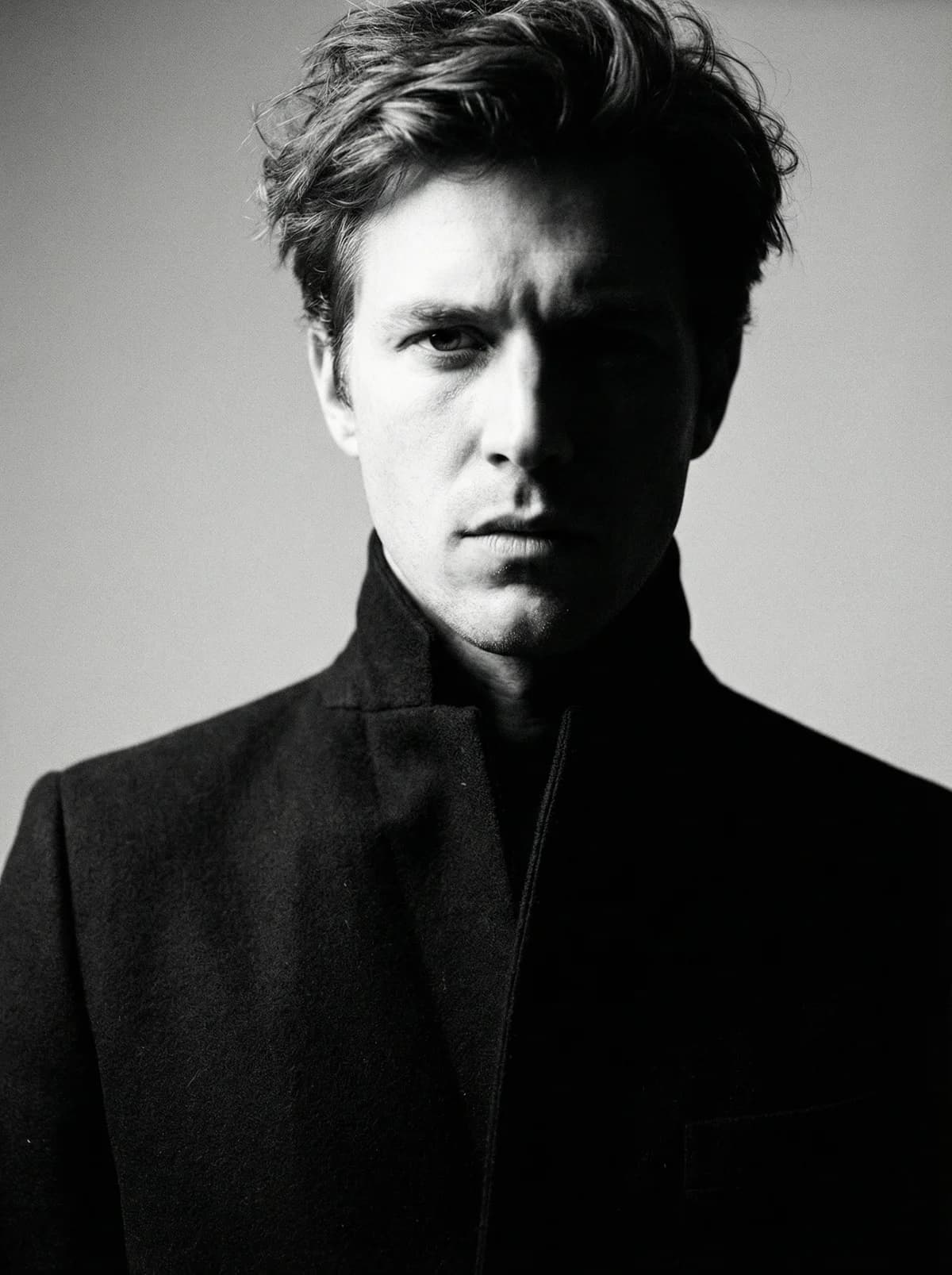 Monochrome - Shadow Portrait – AI photo prompt example