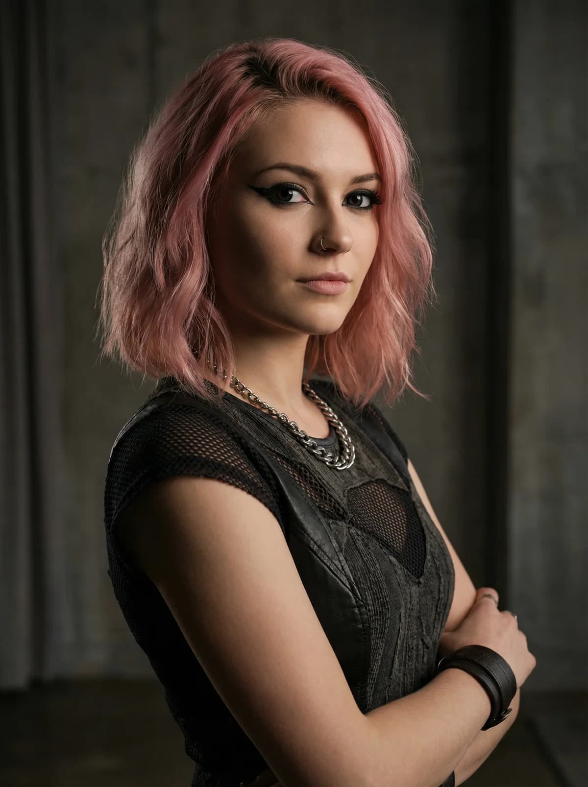 Pink Hair - Alternative Portrait – AI photo prompt example