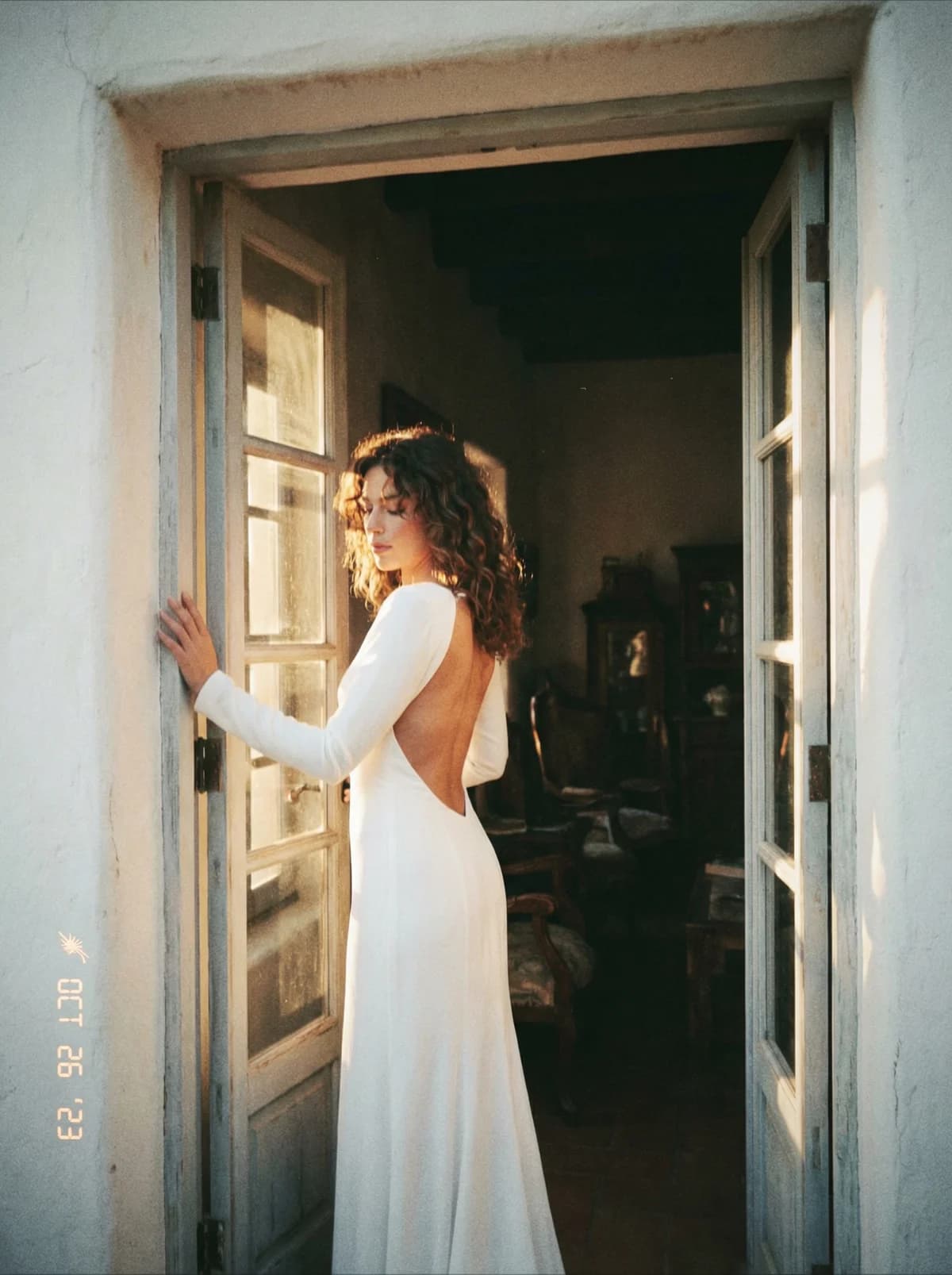 French Window - White Dress – AI photo prompt example