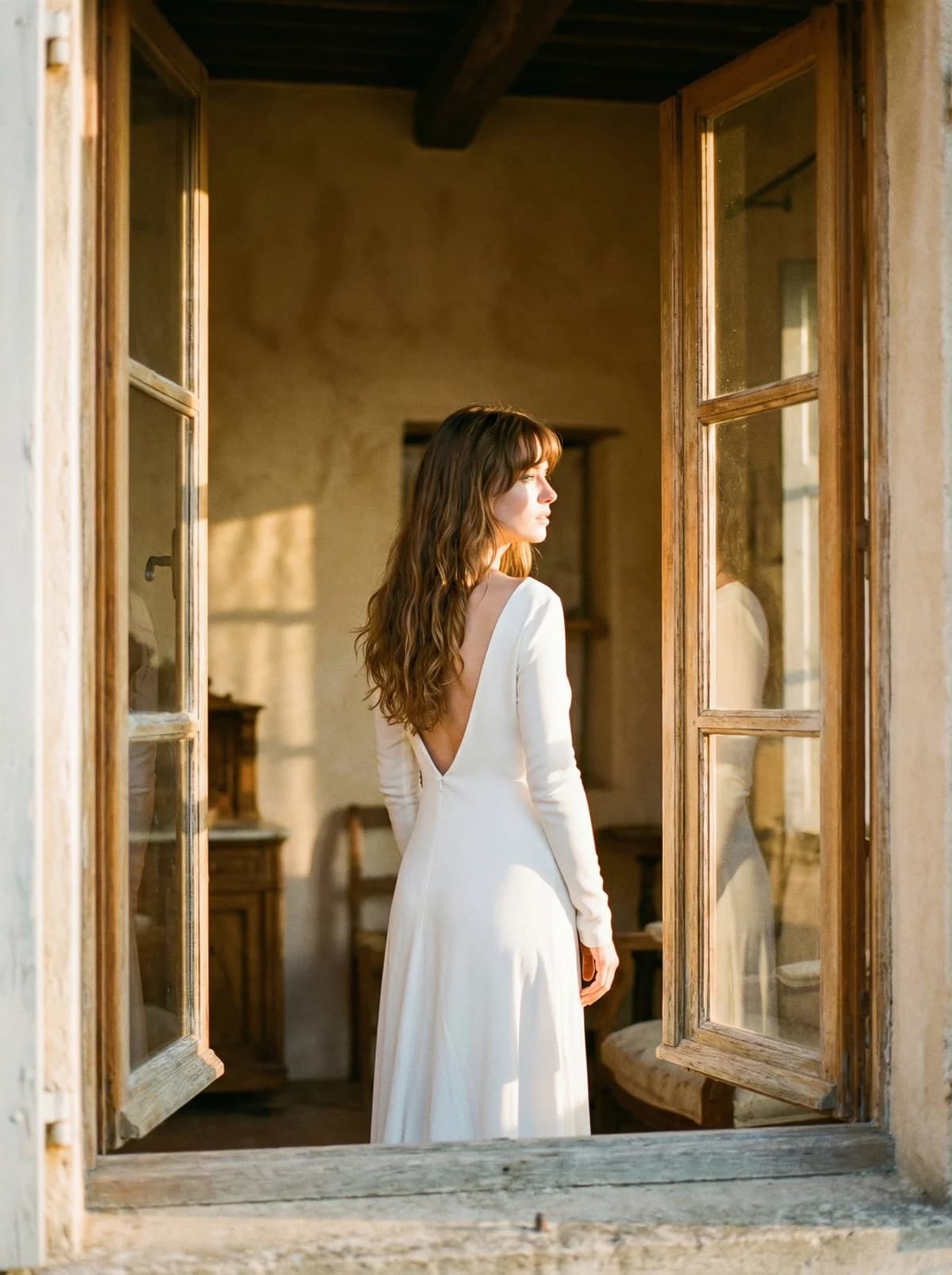 French Window - Vintage Dress – AI photo prompt example