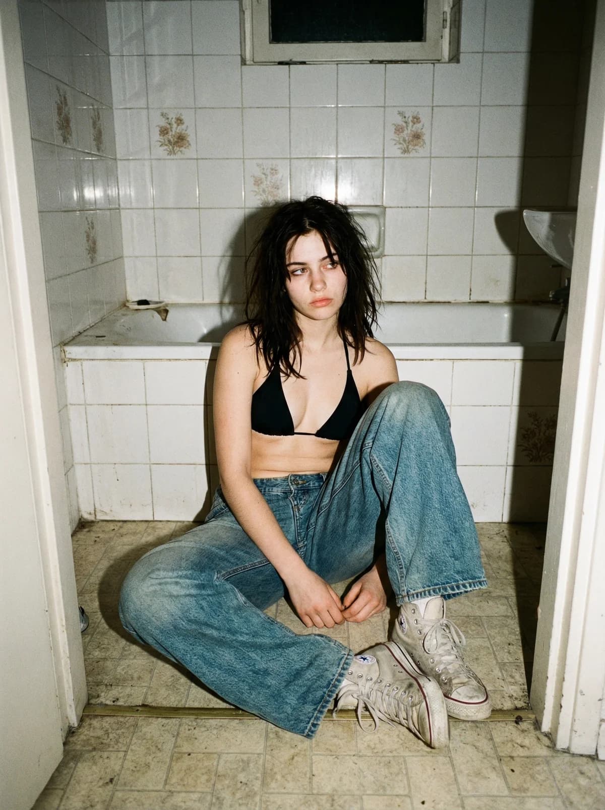 Bathroom Tiles - Indie Sleaze – AI photo prompt example