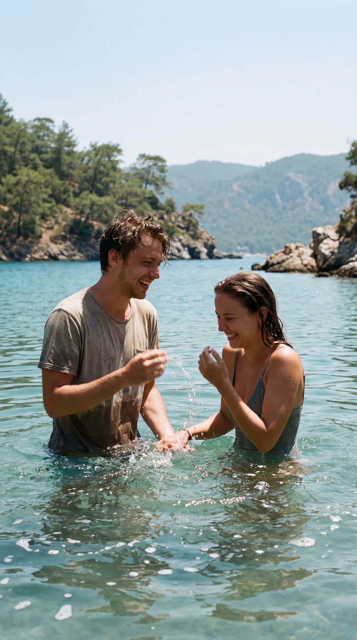 Gokova Bay - Turquoise Swim – AI photo prompt example