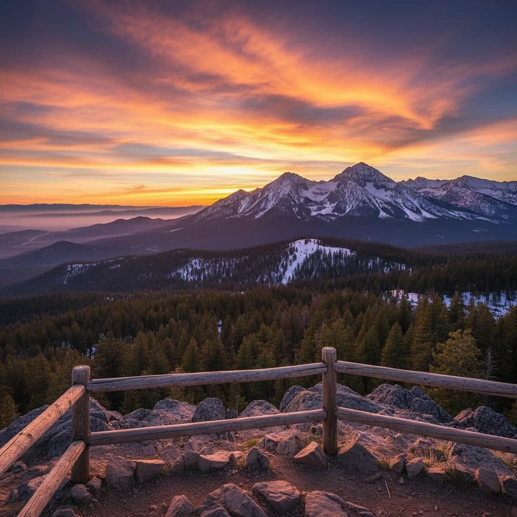 Idaho Mountain Sunset – AI photo prompt example