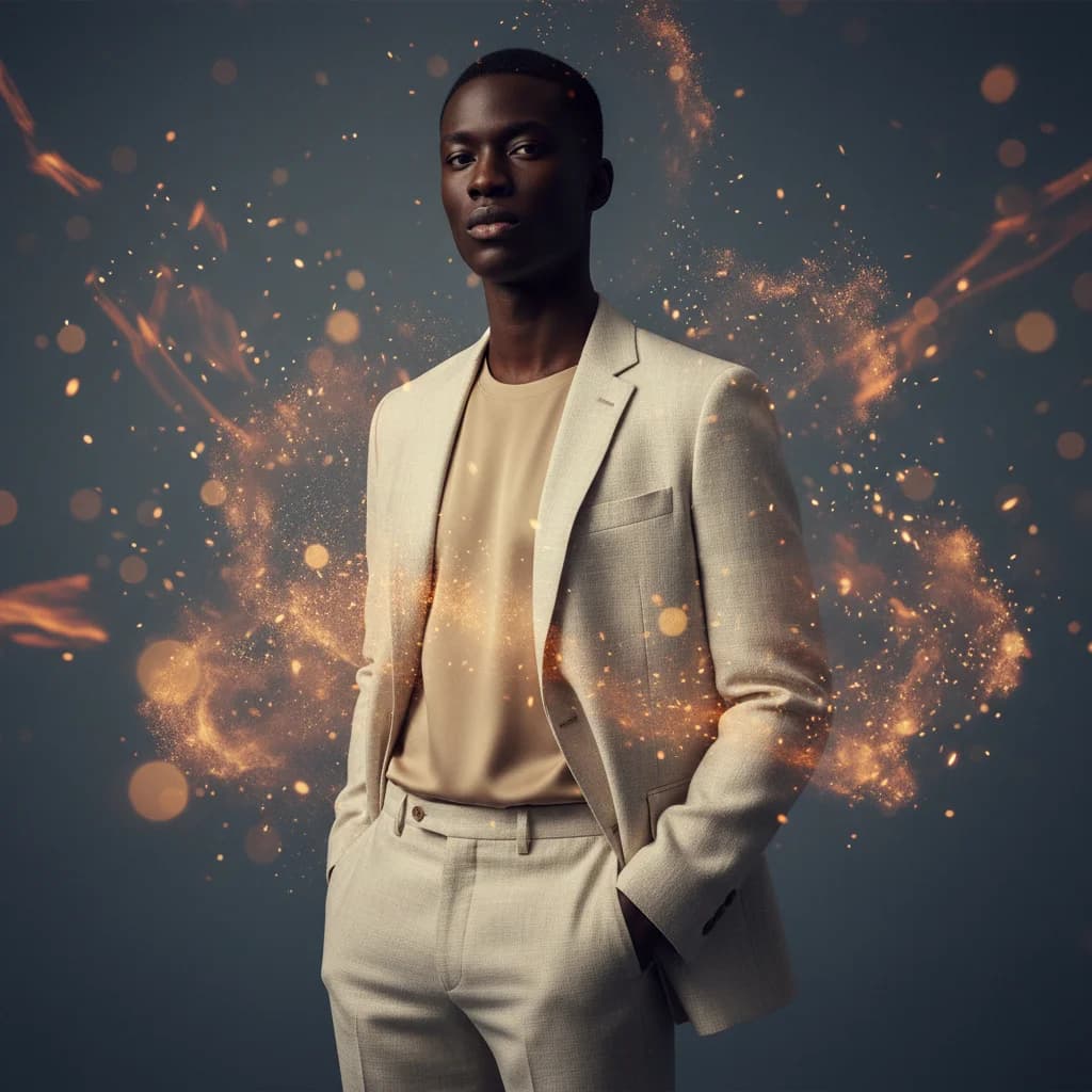 Ethereal Floating Particles – AI photo prompt example