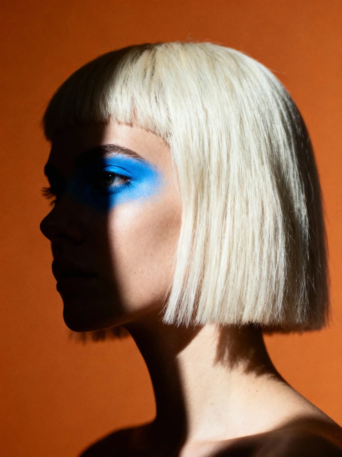 Moody - Blue Paint Eyes – AI photo prompt example