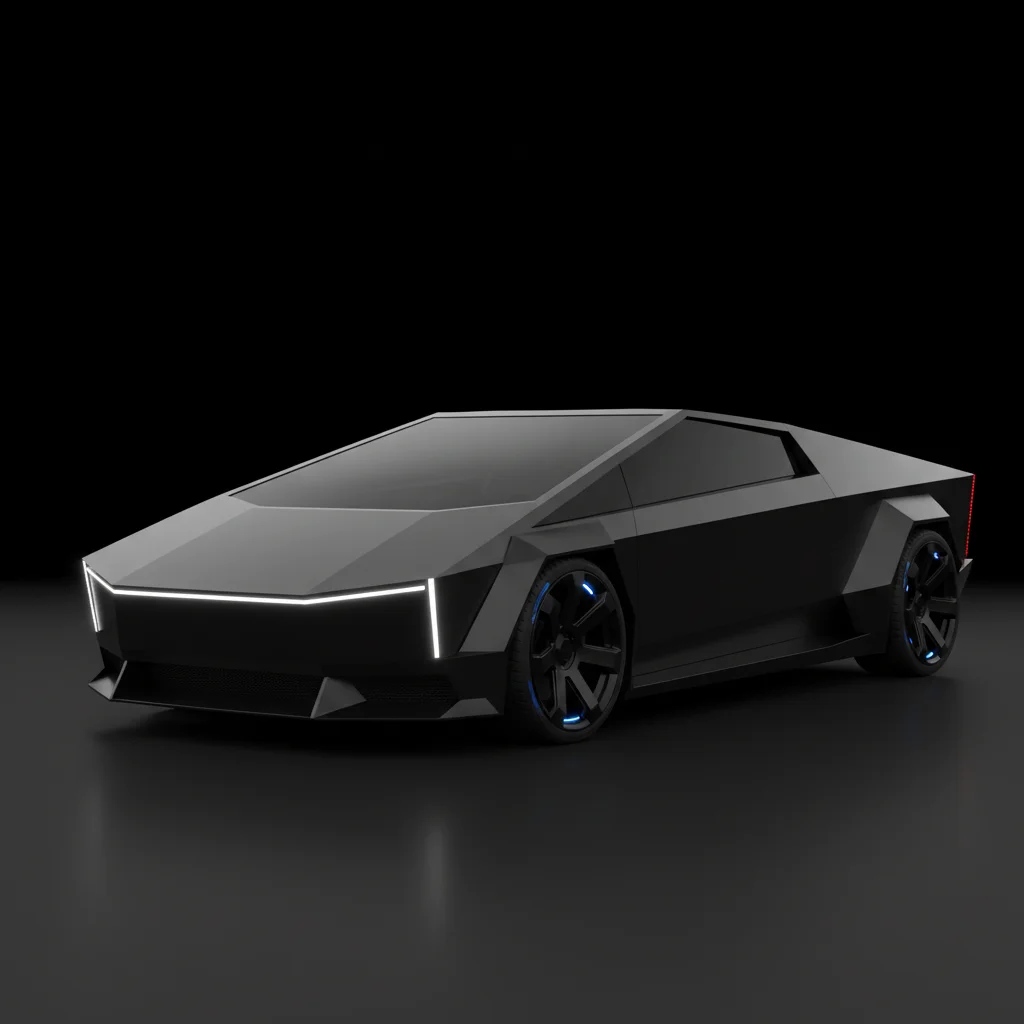 Futuristic Cybertruck Coupe – AI photo prompt example
