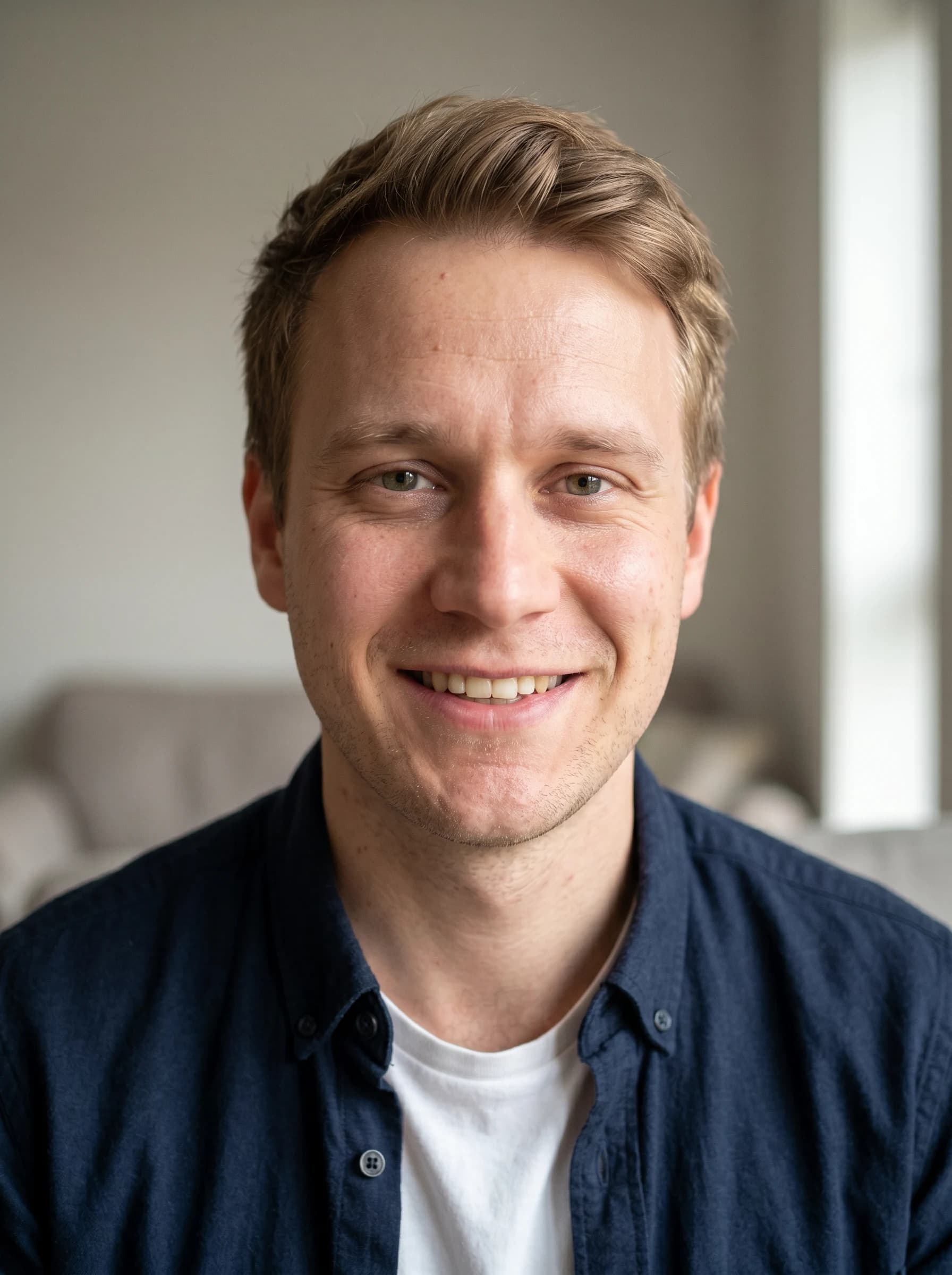 AI-generated professional headshot from a selfie