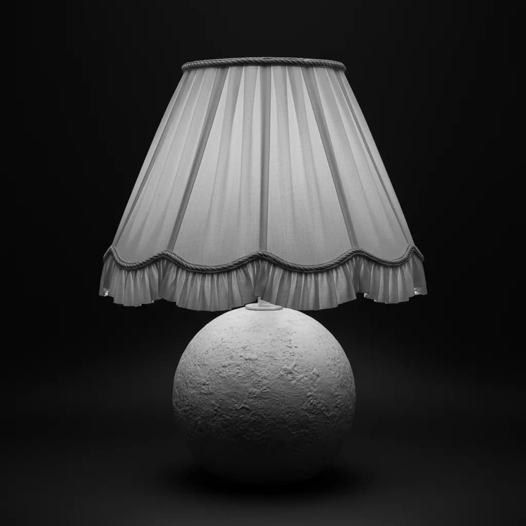 Vintage Lampshade - B&W