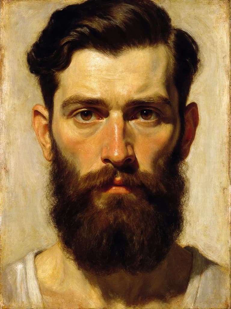 Bearded Man - Modigliani Style