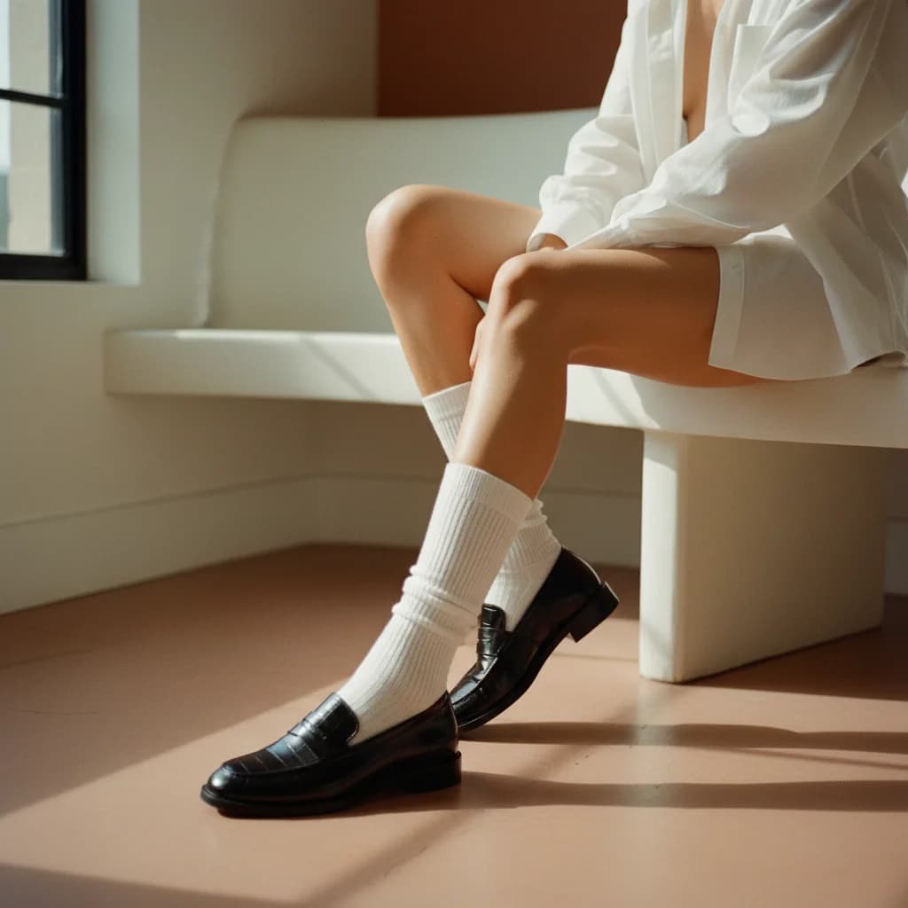 Editorial - Loafers & White Socks