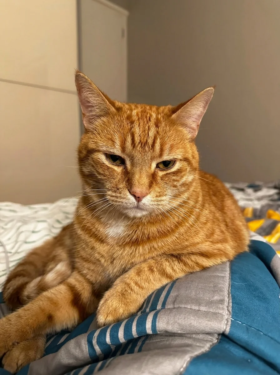 Edited orange cat color transformation