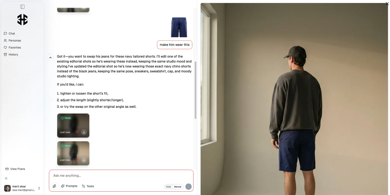 CarePhoto chat interface in action