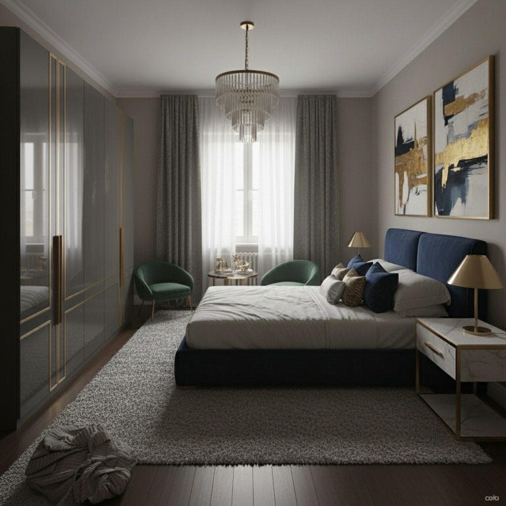 Stylish contemporary room after AI interior design transformation