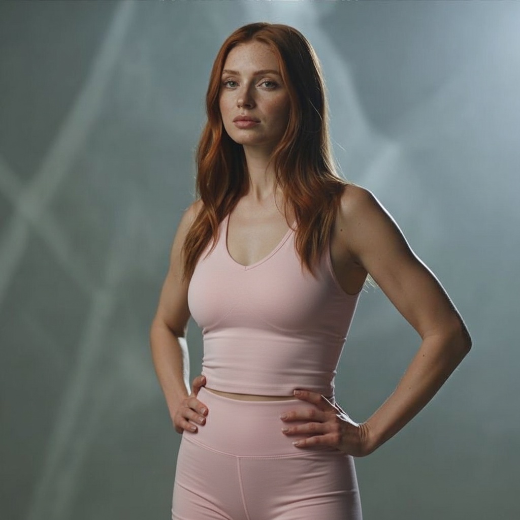 Same person in sports outfit through virtual try-on technology