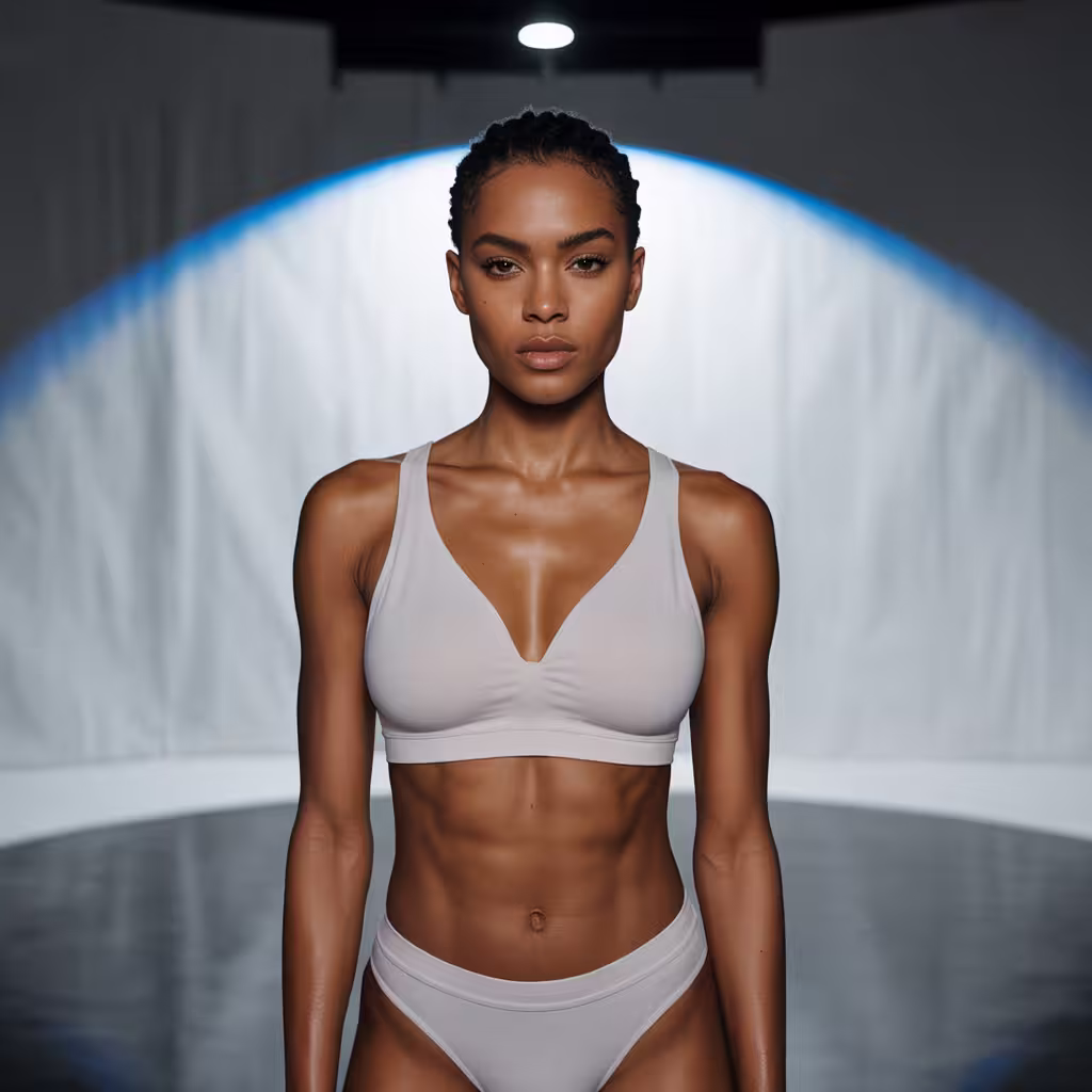 AI-generated elegant boudoir lingerie photo with professional lighting and tasteful composition